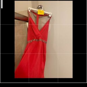 T back metal detail mini dress